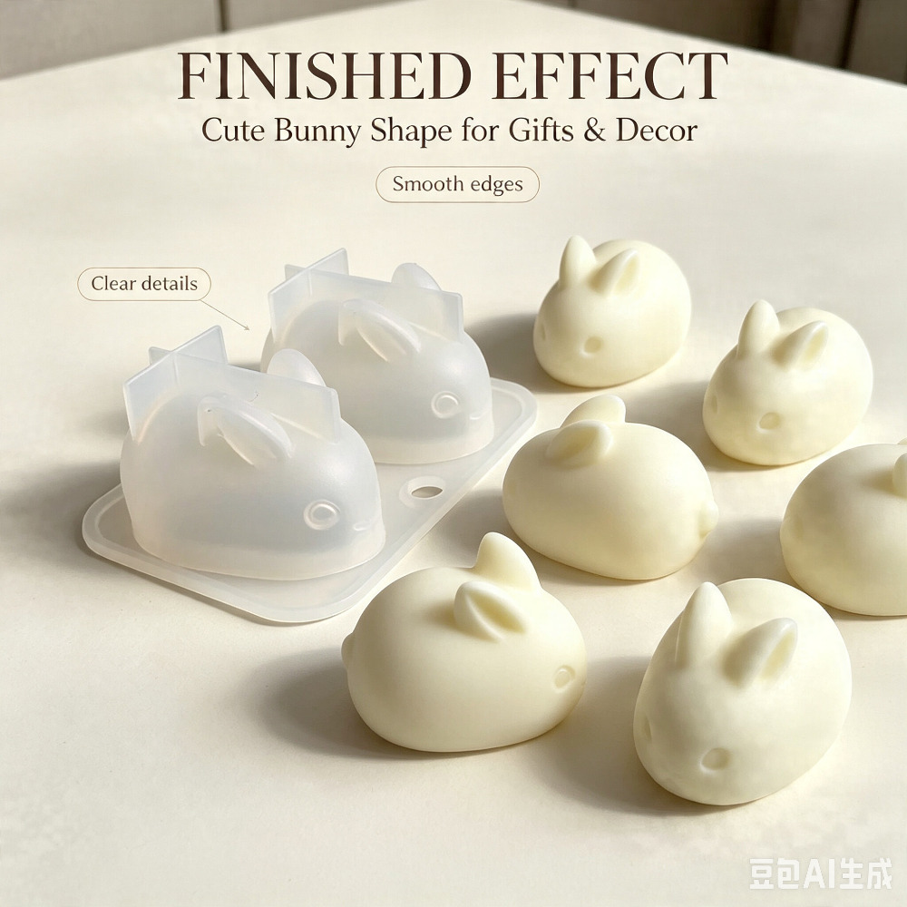 Soap Making Ins - 3D Mini Rabbit Silicone Mold Food