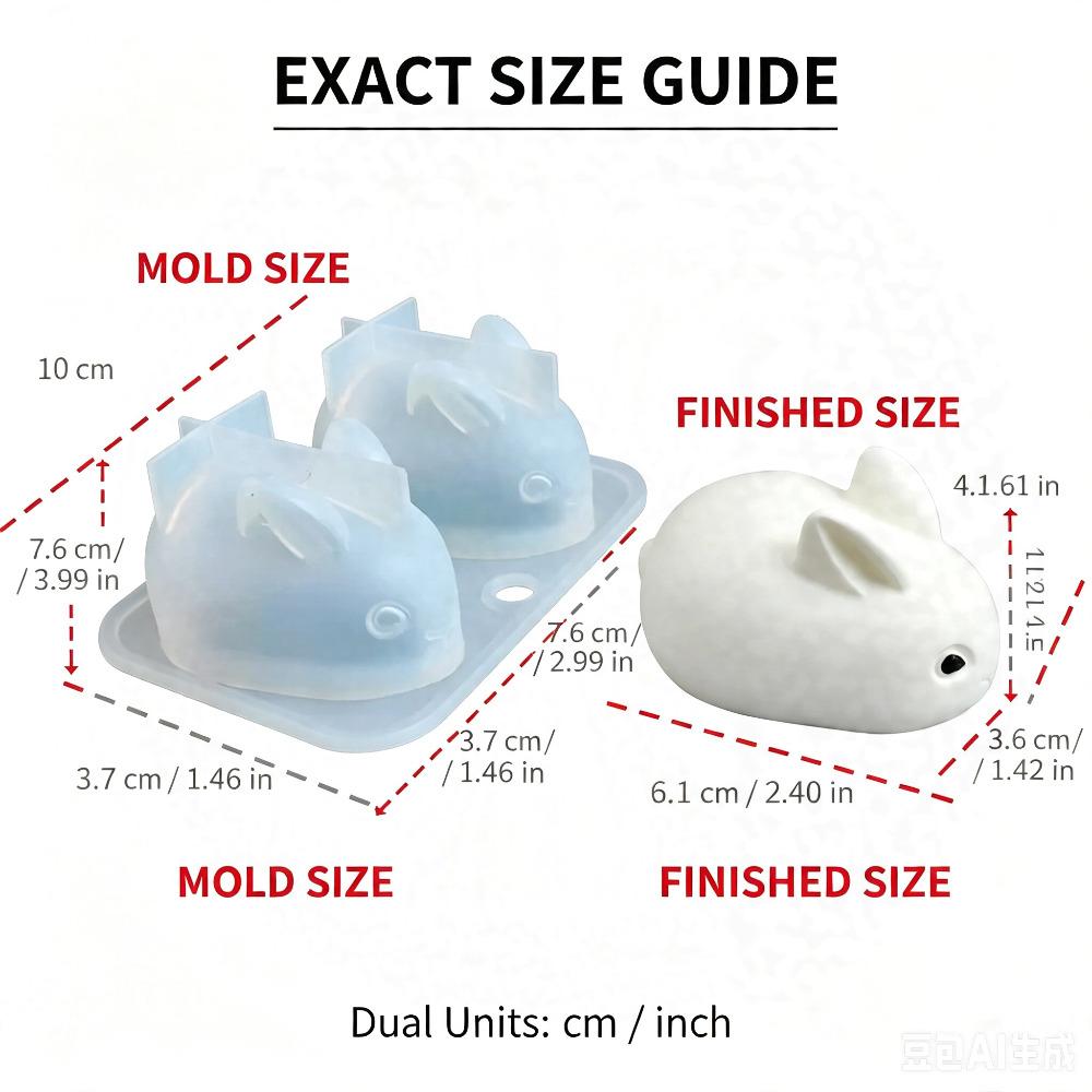 3D Mini Rabbit Silicone Mold F - огляд і ціна Soap Making Ins