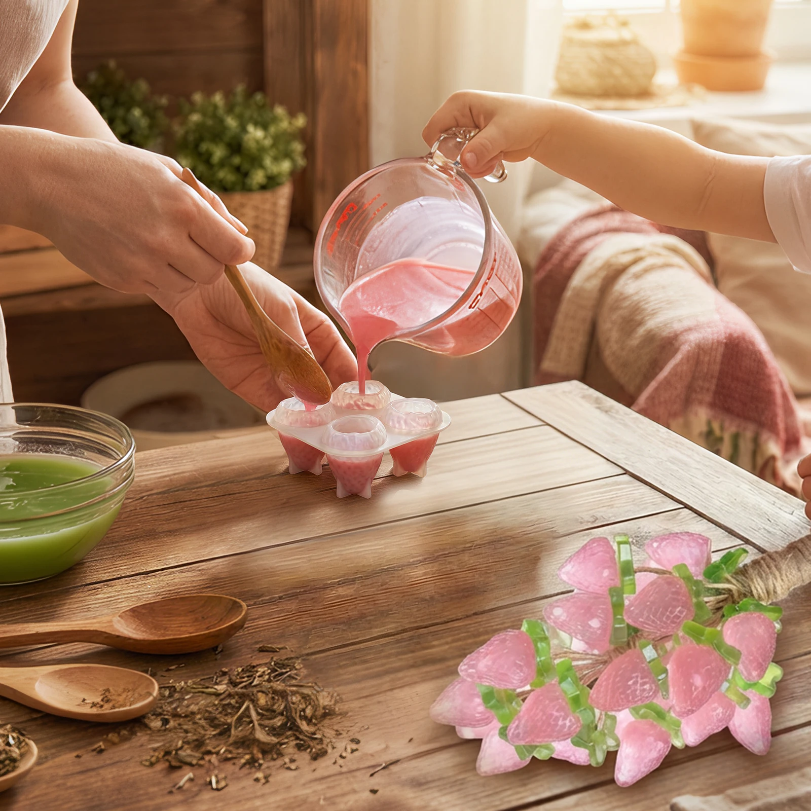 2 Pcs Strawberry Soap Mold 4 C - огляд і ціна Soap Making Diy Kit
