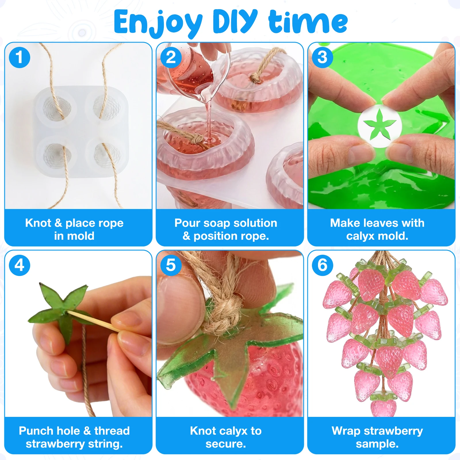 2 Pcs Strawberry Soap Mold 4 C - огляд і ціна Soap Making Diy Kit